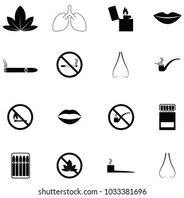 smoking icon set