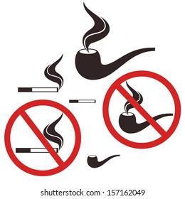 Smoking. Icon set. Vector illustration EPS10