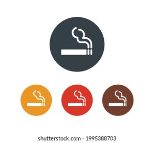 Smoking icon set . Vector illustration