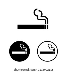 Smoking icon set.Vector illustration