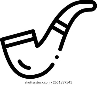 Icono de fumar. Diseño De Estilo Lineal Delgado Aislado Sobre Fondo Blanco