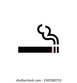 smoking icon in trendy flat design