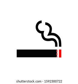 smoking icon in trendy flat design