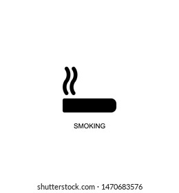 smoking icon vector black design