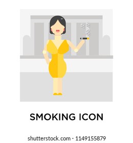 Smoking icon vector isolated on white background for your web and mobile app design, Smoking logo concept