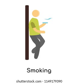 Smoking icon vector isolated on white background for your web and mobile app design, Smoking logo concept person