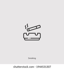 smoking icon vector isolated on white background