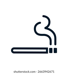 Icono de fumar, signo del logotipo del Vector, ilustración, forma, diseño, icono de la interfaz de usuario de UX, editable eps