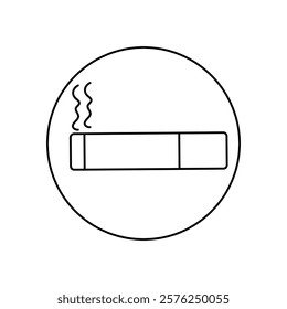 smoking icon with white background vector stock illustration