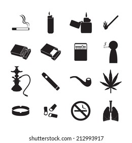 Smoking icons set