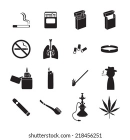 Smoking icons set