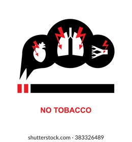 Smoking Illustration With Nicotine Danger Elements