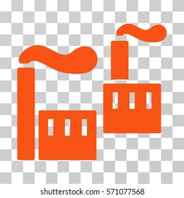 Smoking Industry icon. Vector illustration style is flat iconic symbol, orange color, transparent background. Designed for web and software interfaces.