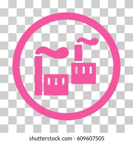 Smoking Industry icon. Vector illustration style is flat iconic symbol, pink color, transparent background. Designed for web and software interfaces.