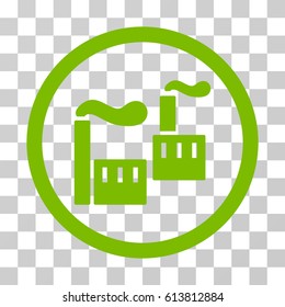 Smoking Industry icon. Vector illustration style is flat iconic symbol, eco green color, transparent background. Designed for web and software interfaces.