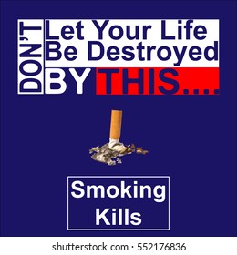 Smoking kills, vector background