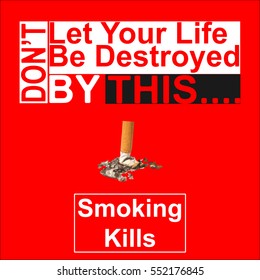 Smoking kills, vector background