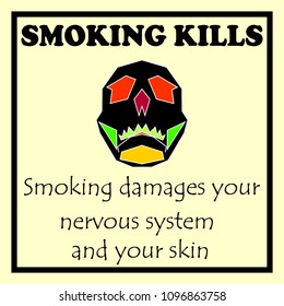 smoking kills vector illustration