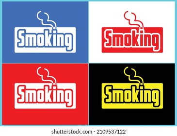 SMOKING letter logo and icon design template