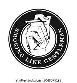 Smoking like gentleman logo design