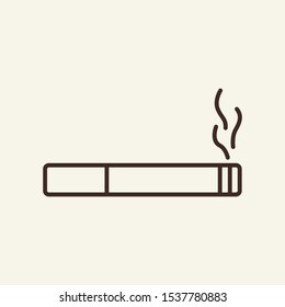 Smoking line icon. Cigarette, smoke, prohibition. Public services concept. Vector illustration can be used for topics like service, technology, advertising