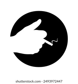 Smoking Logo combine with letter O vector template