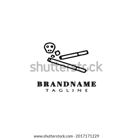 smoking logo icon design template modern vector illustration