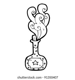 caricatura de poción mágica para fumar