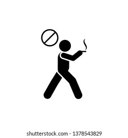 Smoking, man, no smoking icon. Element of liver cancer icon. Premium quality graphic design icon. Signs and symbols collection icon for websites, web design