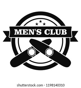 Smoking men club logo. Simple illustration of smoking men club vector logo for web design isolated on white background