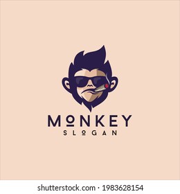 Smoking Monkey Mascot Logo Design