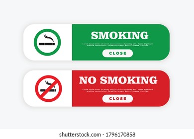 smoking and no smoking sign template