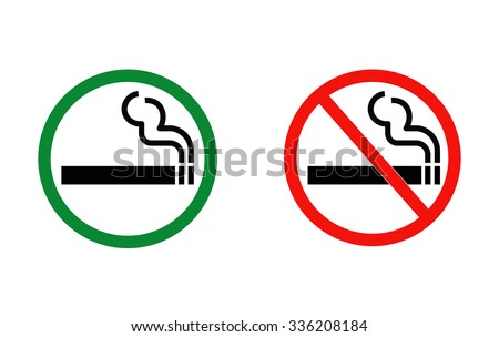 smoking and No smoking vector illustration