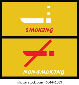 smoking and non smoking icons