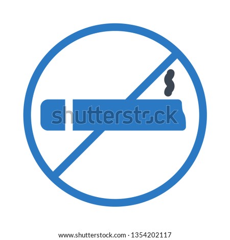 smoking not allowed glyph double color