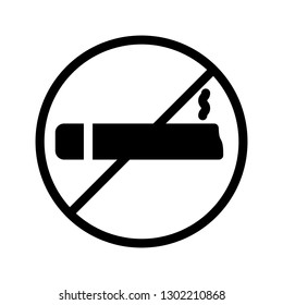 smoking not allowed glyph icon