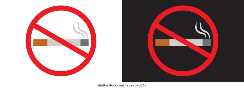 Smoking not allowed icon vector . no smoke icon . smoking ban icon vector . 