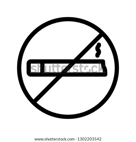 smoking not allowed line icon