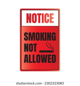 Señal de no fumadores, zona de no fumadores, cartel de no fumadores prohibido