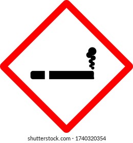 Smoking not allowed in the swimming pool area Concept vector Red Color Icon design, Pool and beach safety rules on white background, Dont Use Nicotine While Swimming