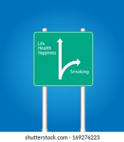 Smoking and other choices vector artwork 