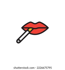 smoking outline icon. Elements of smoking activities illustration icon. Signs and symbols can be used for web, logo, mobile app, UI, UX