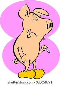 smoking pig