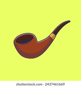 Smoking Pipe Cartoon Vector Icons Illustration. Flat Cartoon Concept. Suitable for any creative project.