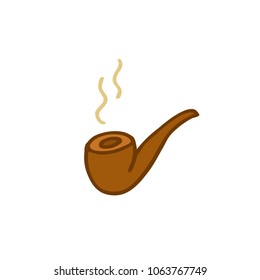 smoking pipe doodle icon