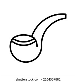 icono del doodle de la tubería de fumar. ilustración vectorial sobre fondo blanco.