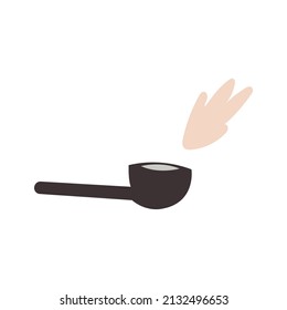 Smoking pipe Doodle illustration Hand drawn nursery baby scandinavian style, kids clipart naive art