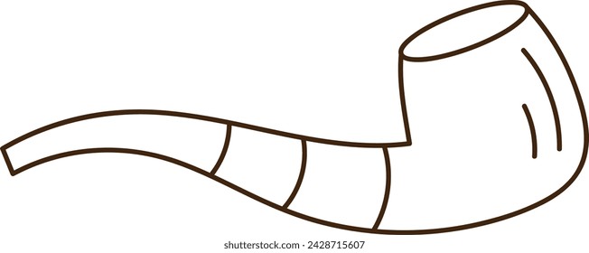 Smoking Pipe Doodle Vector Illustration