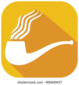 smoking pipe flat icon