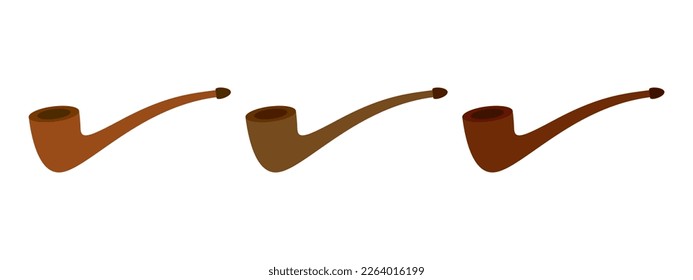 Smoking Pipe in flat style isolated